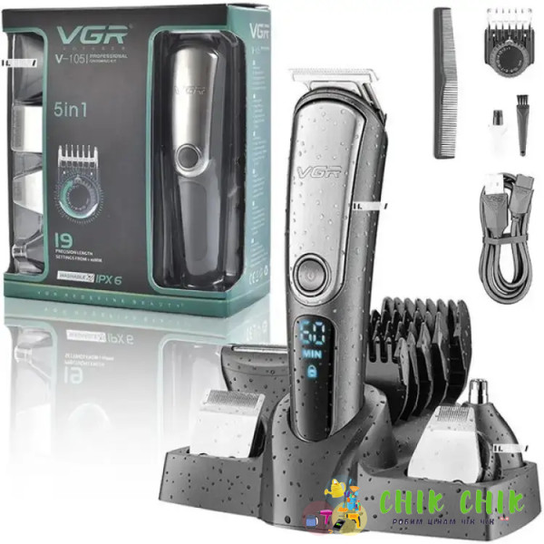 Акумуляторна машинка для стриження волосся VGR V-105