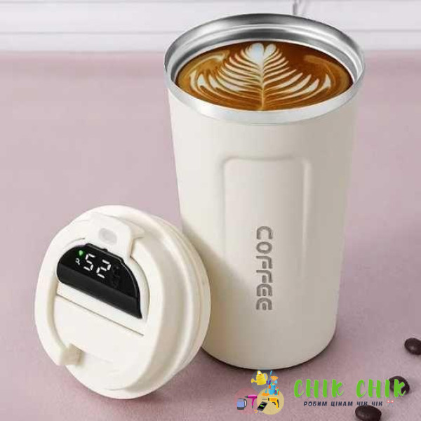Термочашка Coffee з Led-індикатором температури