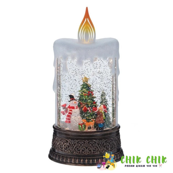 XMAS Новорічний нічник Свічка зі сніговиком WDL-23016B