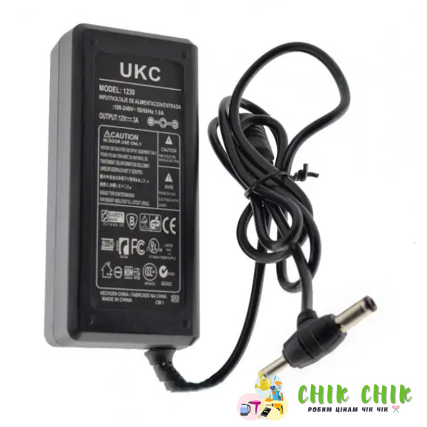 Блок живлення UKC 1230 12 V 3 A