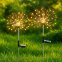 Вуличний садовий Феєрверк 150 газонний на сонячній батареї Fireworks floor AND HA-47
