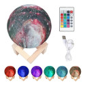 3D Moon Lamp нічник Космос зі звуком і пультом 16 кольорів
