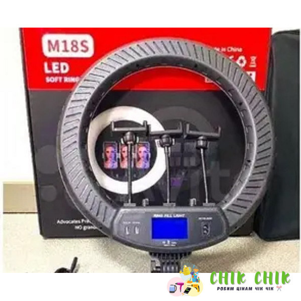 Лампа Led кільце M18S 45 см/8500K/LED дисплей/пульт
