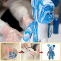 Флюїдний ведмедик Punk Fluid Bear Bearbrick з фарбами Великий 23см
