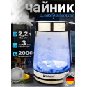 Електрочайник Hoffmans скло 2.2L 2000W HM-2556
