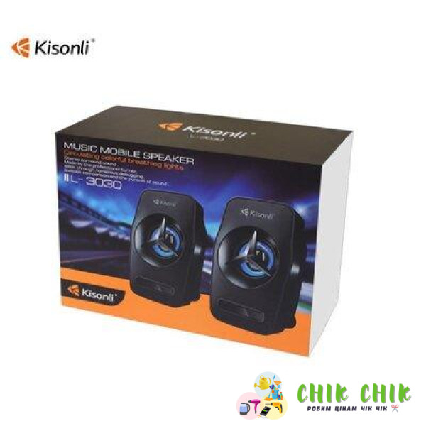 Колонки Kisonl L-3030 для Пк Сабвуфер USB