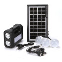 Ліхтар GD-8017s Solar станція з POWER BANK на сонячній батареї (+3 LED-лампочки)