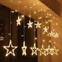 Xmas гірлянда STAR CURTAIN 12 WW зірки теплий білий 3 м*80 см*50 см