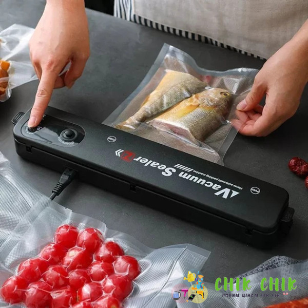 Кухонний вакуумний пакувальник харчових продуктів Vacuum Sealer Білий