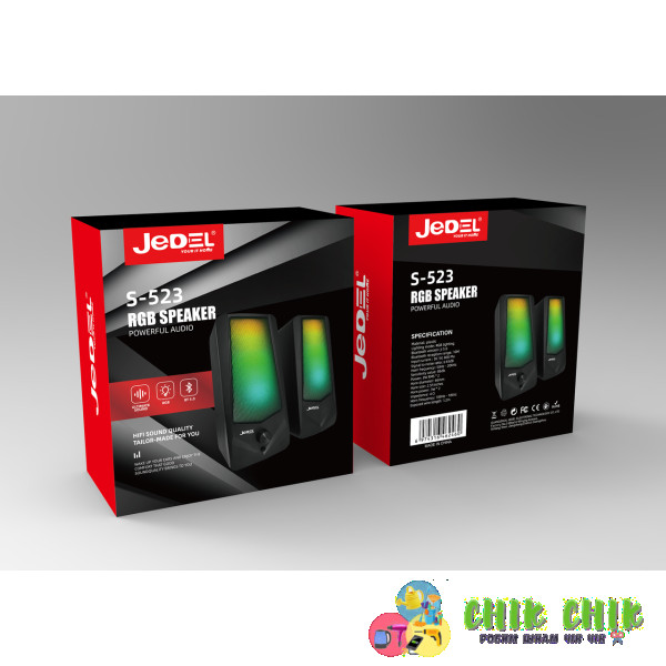 Колонки для PC 2.0 USB JEDEL S523 RGB
