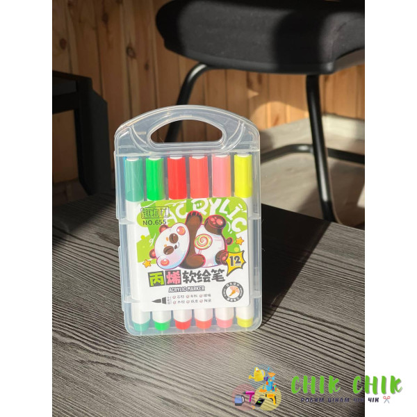 Акварельні маркери НОВІ 12 шт Water color pen AND 655-12