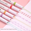 Набір із 6 спец маркерів Kawaii Flowers Line Shaped
