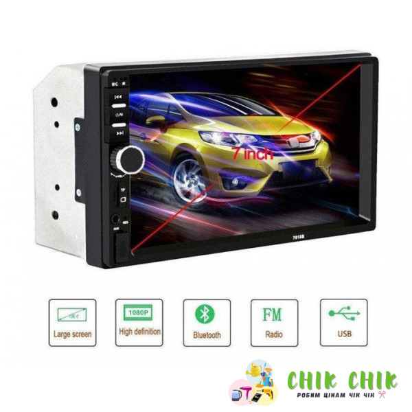 Автомагнітола 2Din сенсорна, Bluetooth 7018B