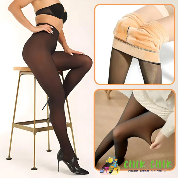 Колготки ВТОРА КОЖА з хутром зимові Thermal pants AND TF-0221