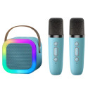 Світлодіодна бездротова колонка КАРАОКЕ 2 мікрофони K12-2 SPEAKER