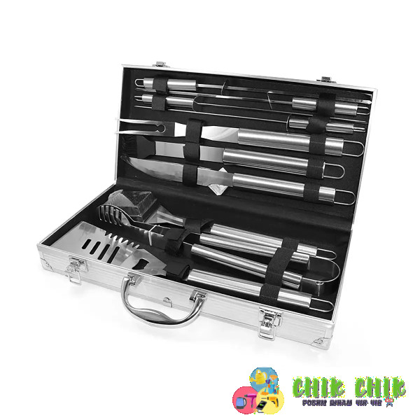 Набір для мангала 43х21х8 см BBQ Tools Set AL-10