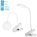 Настільна USB LED-лампа Weidasi WD-6651 гнучка з акб і прищіпкою біла