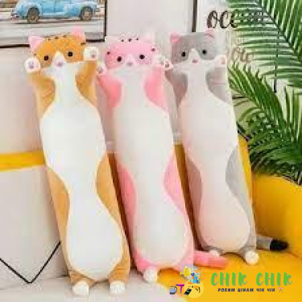 Іграшка плюшева у формі кішки 50 см DOLL 1498-50