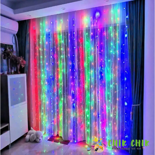 Xmas гірлянда 480 LED (Водоспад 3M*3M) мультиколірна